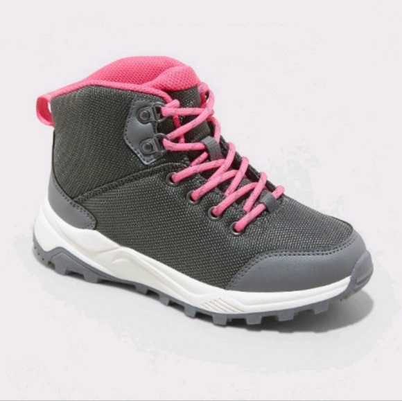 All in motion Kids Dawson Lace-up Winter Boots ~ Gray - Picture 2 of 16